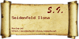 Seidenfeld Ilona névjegykártya